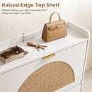 Narrow Shoe Storage Cabinet with Flip Drawers & Shelves