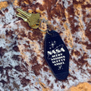Needy Anxious Slutty Angel Space Explorer Motel Style Keychain in Dark Blue
