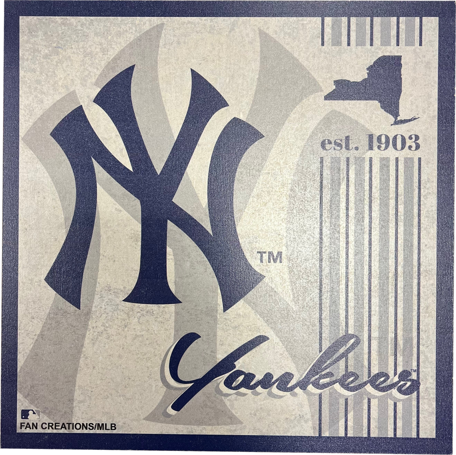 New York Yankees 9.5'' x 9.5'' Throwback Album Wood Sign