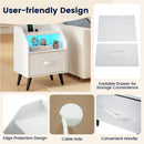 Nightstand with Power Outlets and LED Lighting