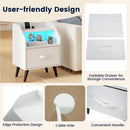 Nightstand with Power Outlets and LED Lighting