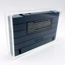 Acrylic Case for SNES Super Nintendo Standard Video Game Cartridges, 4mm thick, UV Resistant & Magnetic Slide Bottom