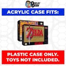 Acrylic Case for SNES Super Nintendo Standard Video Game Boxes, 4mm thick, UV Resistant & Magnetic Slide Bottom
