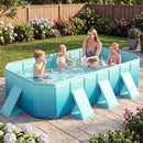 Portable Above Ground Swimming Pool with 24 Wall Panels
