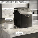 Nugget Ice Maker Countertop with Audible Ice Full Alarm