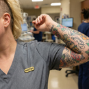 Nurses Rock Enamel Pin on Gift Card for Lapel, Backpack, Purse, Lanyard, Jacket