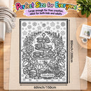 Tea Doodle Reversible Oxford And Flannel Fabric Blanket