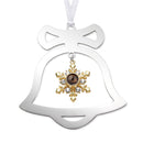 Personalized Photo Projection Bell and Snowflake Ornament