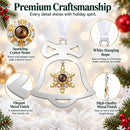 Personalized Photo Projection Bell and Snowflake Ornament