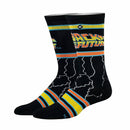 Back to the Future "Lightning" Men's Crew Straight Down Knit Socks (Size 8-12)