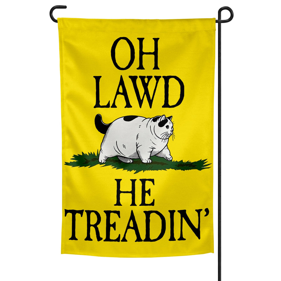 Oh Lawd He Treadin' Garden Flag