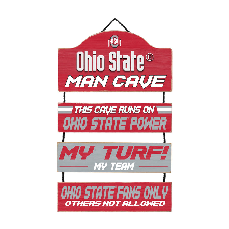 Ohio State Buckeyes Wooden Man Cave Sign