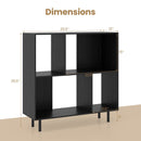 Open Shelf Bookcase with 4 Compartments