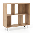 Open Shelf Bookcase with 4 Compartments