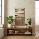 Ophelia Boho Woven Wall Hanging | Cotton Fringe Tapestry with Wooden Rod