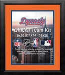 NHL Hockey Photo Picture Frame Kit - Edmonton Oilers (Orange Matting, Blue Trim)