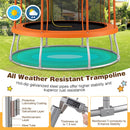 8 Feet Outdoor Unique Flower Shape Trampoline with Enclosure Net