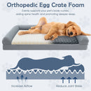 Orthopedic Foam Dog Bed Large Dog Sofa Couch with Removable Cover