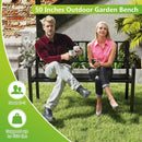 Outdoor Bench Metal Loveseat Patio Bench for 2-3-Person-Black