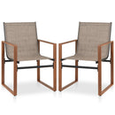 Outdoor Dining Chairs with Breathable Seat and Backrest Set of 2