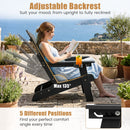 Folding Adirondack Chair with Adjustable Backrest & Cup Holder