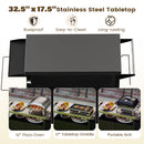Outdoor Grill Cart with Stainless Steel Top & Storage Cabinet