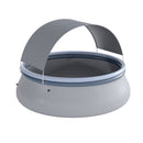 Inflatable Pool with Sunshade Canopy for Outdoor Use