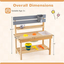 Outdoor Kids Mud Kitchen with Extended Tabletop and Water Tank