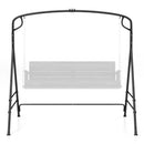 Outdoor Metal Swing Frame with Extra Side Bars-Black
