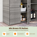 Outdoor Storage Cabinet with 3 Doors and Adjustable Shelves