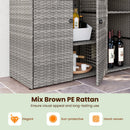 Outdoor Storage Cabinet with 3 Doors and Adjustable Shelves