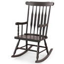 Rocking Chair with Solid Wooden Frame for Garden and Patio