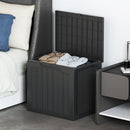 Outdoor Storage Box 25 Gallon Deck Box with Lockable Lid and Wicker-woven Texture