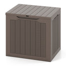 Outdoor Storage Box 25 Gallon Deck Box with Lockable Lid and Wicker-woven Texture