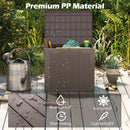 Outdoor Storage Box 25 Gallon Deck Box with Lockable Lid and Wicker-woven Texture
