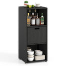 Outdoor Storage Cabinet Patio Wicker Organizer with Drawer