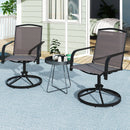 Outdoor Swivel Chairs Set of 2 with High Back and Breathable Seat