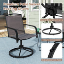 Outdoor Swivel Chairs Set of 2 with High Back and Breathable Seat