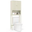 Over The Toilet Storage Cabinet with Fluted Doors