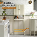 Over The Toilet Storage Cabinet with Fluted Doors
