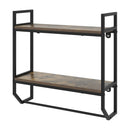 Over the Toilet Wall Mounted Shelf with Towel Bar - Gray