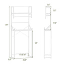 Over the Toilet Storage Rack 3-Tier Over Toilet Bathroom Organizer with Towel Holder-White