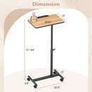 Overbed Rolling Food Tray Table