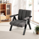 Oversized Accent Chair with Metal Frame and Armrests