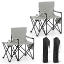 Oversized Camping Chair with Side Table and 2 Storage Pockets