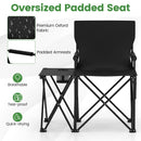 Oversized Camping Chair with Side Table and 2 Storage Pockets