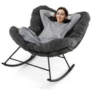 Oversized Egg Papasan Chair with Padded Cushion for Porch
