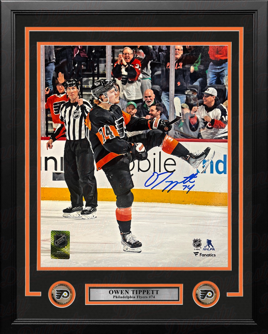 Owen Tippett Goal Celebration Philadelphia Flyers Autographed 16