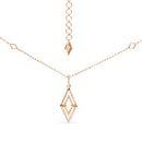 14K Yellow Gold 1/4 Cttw Diamond Double Triangle Geometric 18" Pendant Necklace (G-H Color, SI1-SI2 Clarity)