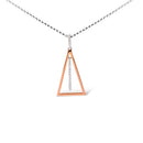 14K Rose and White Gold 1/8 Cttw Diamond Windchime 18" Pendant Necklace (G-H Color, SI1-SI2 Clarity)